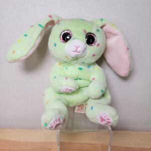 TY Beanie Bellies Green Speckled Bunny "Peridot" - NWT
